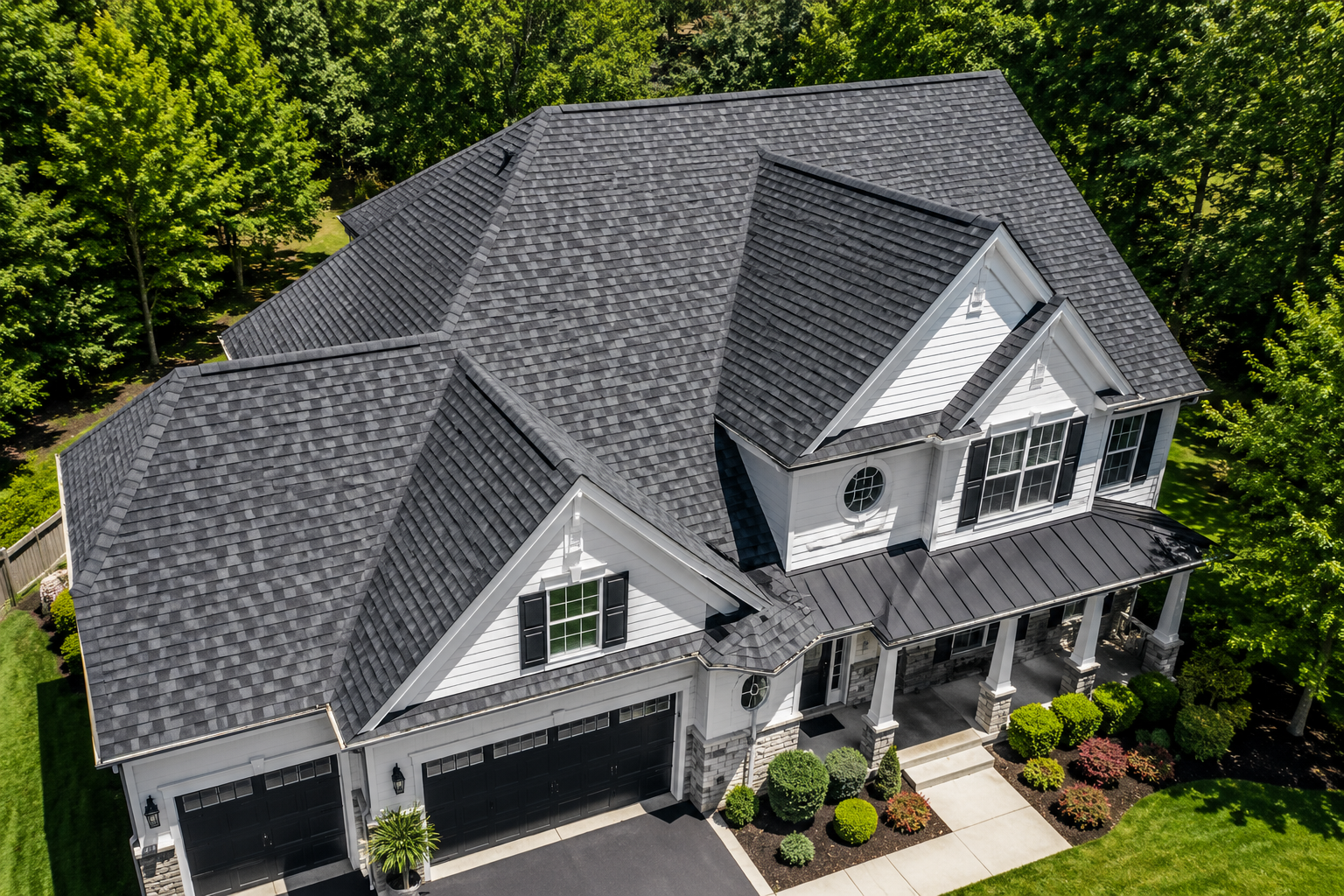 finished architectural shingle roof in Connecticut
